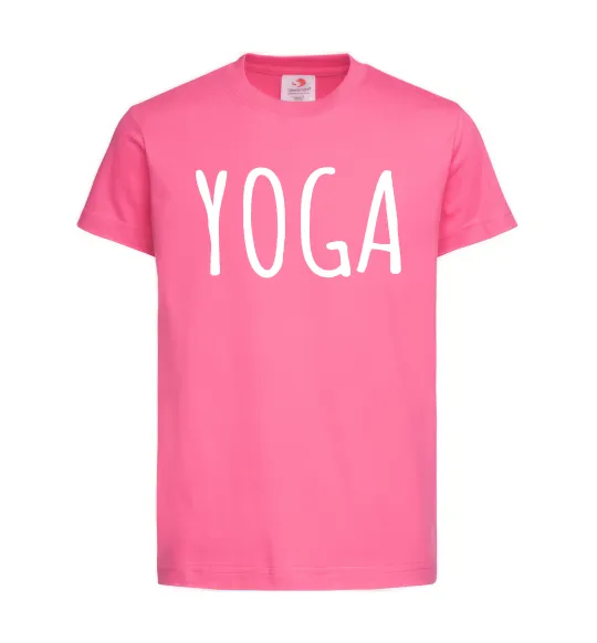 Дитяча футболка Yoga Яскраво-рожевий фото
