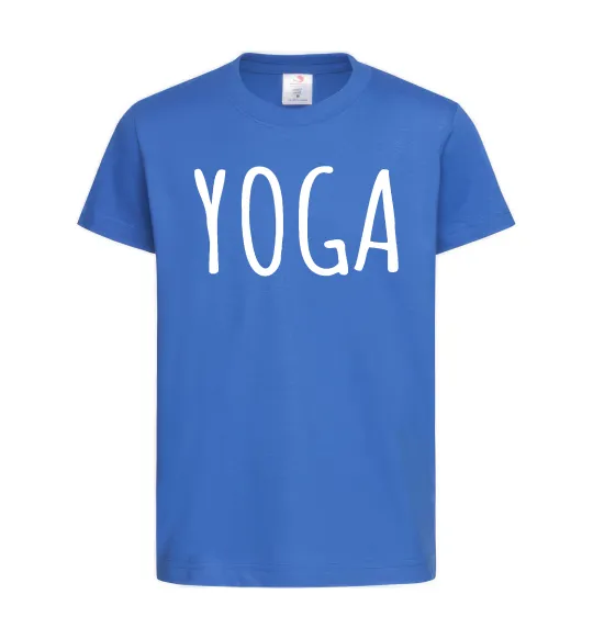 Дитяча футболка Yoga Яскраво-синій фото