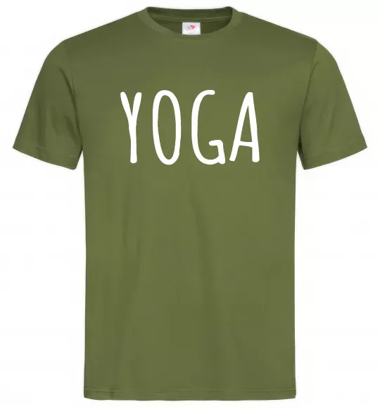 Чоловіча футболка Yoga Оливковий фото