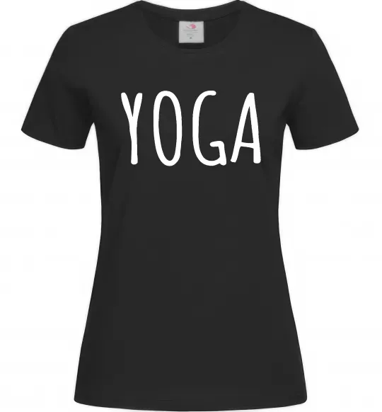 Жіноча футболка Yoga Чорний фото
