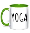 Чашка с цветной ручкой Yoga Зеленый фото