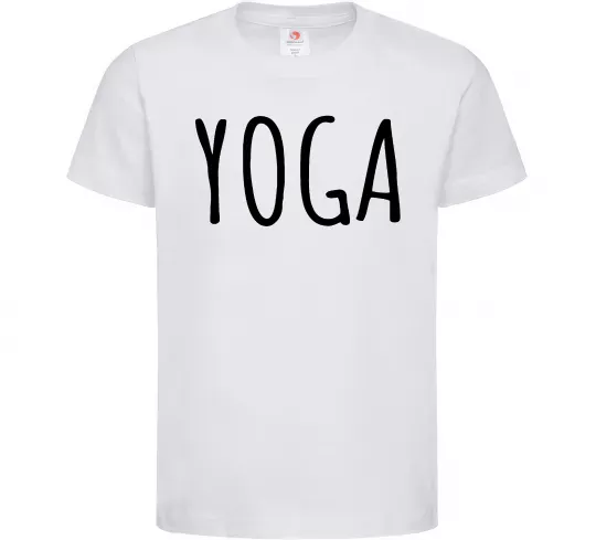 Дитяча футболка Yoga Білий фото