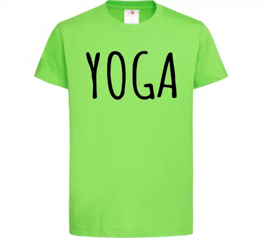 Дитяча футболка Yoga Лаймовий фото