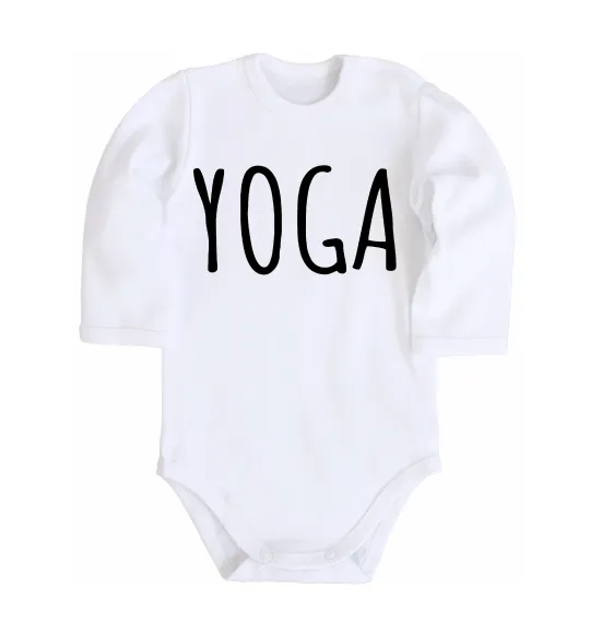 Дитячий бодік Yoga Білий фото