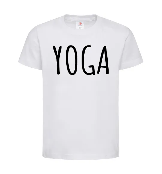 Дитяча футболка Yoga Білий фото
