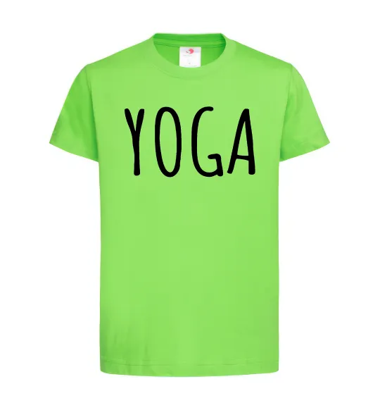 Дитяча футболка Yoga Лаймовий фото