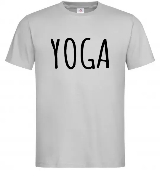 Чоловіча футболка Yoga Сірий фото