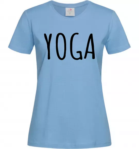 Жіноча футболка Yoga Блакитний фото