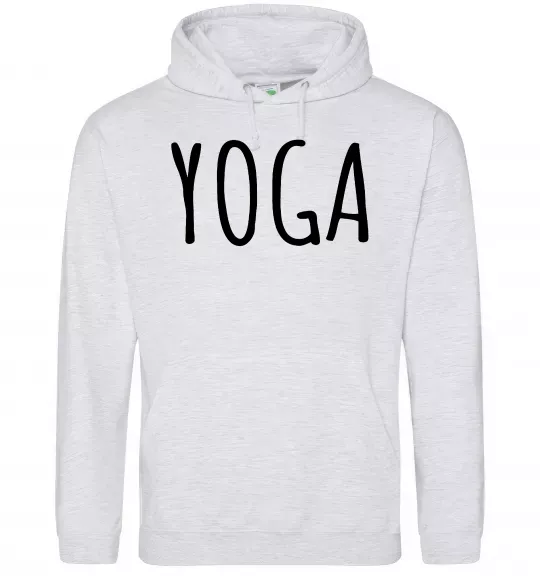 Мужская толстовка (худи) Yoga Серый меланж фото