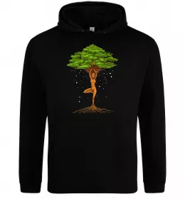 Чоловіча толстовка (худі) Дріада йога Чорний фото