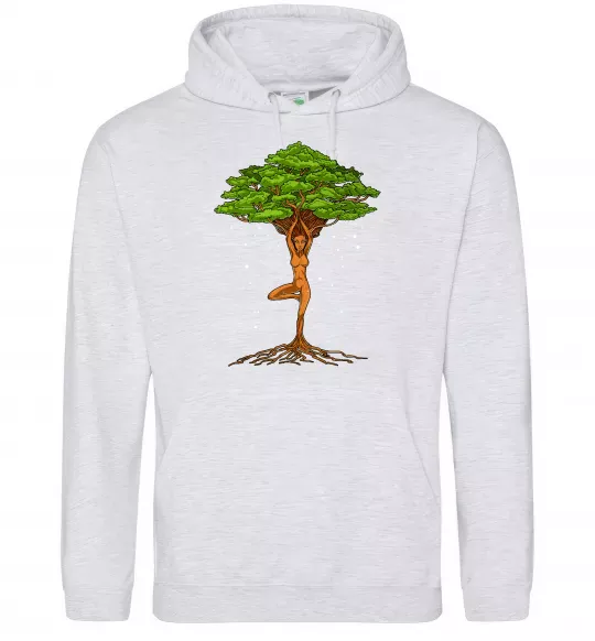 Чоловіча толстовка (худі) Дріада йога Сірий меланж фото