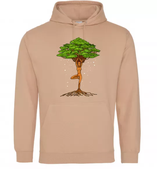 Жіноча толстовка (худі) Дріада йога Пісочний фото