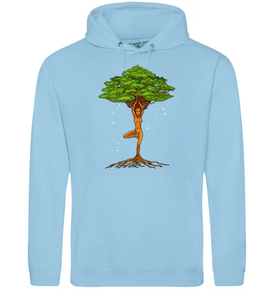 Женская толстовка (худи) Дріада йога Голубой фото