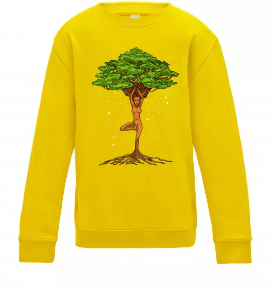 Детский Свитшот Дріада йога Солнечно желтый фото