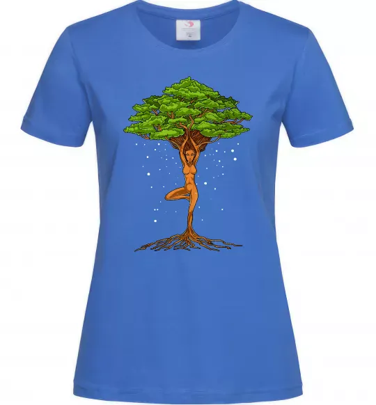Жіноча футболка Дріада йога Яскраво-синій фото
