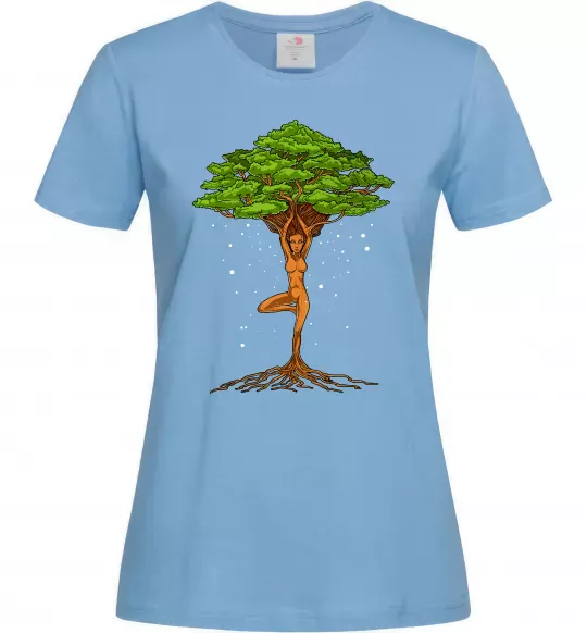 Жіноча футболка Дріада йога Блакитний фото
