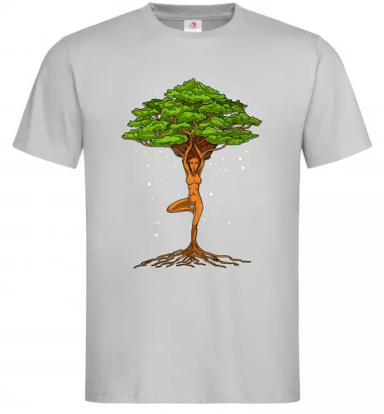 Чоловіча футболка Дріада йога Сірий фото