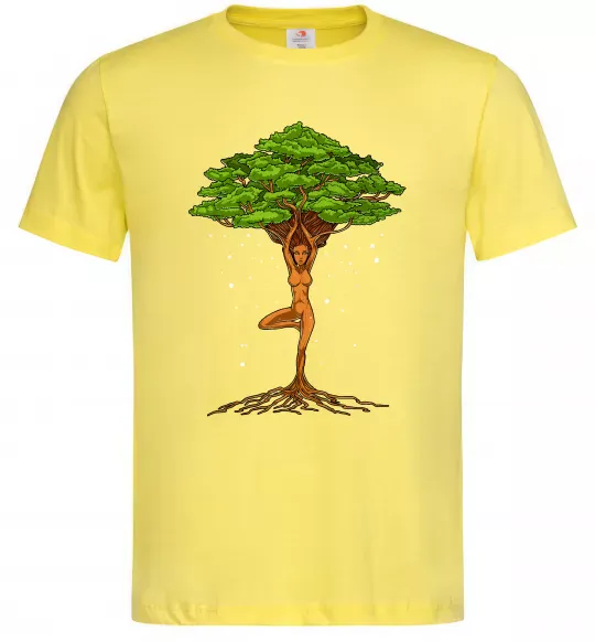 Чоловіча футболка Дріада йога Лимонний фото