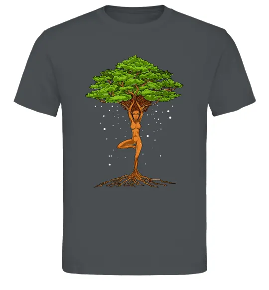 Чоловіча футболка Дріада йога Графіт фото