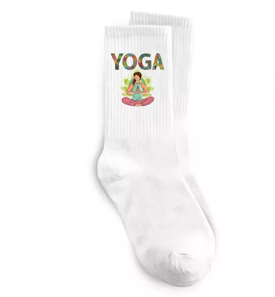 Носки Yoga art Белый фото
