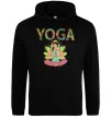 Мужская толстовка (худи) Yoga art Черный фото