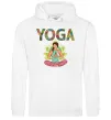 Мужская толстовка (худи) Yoga art Белый фото
