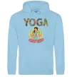 Мужская толстовка (худи) Yoga art Голубой фото