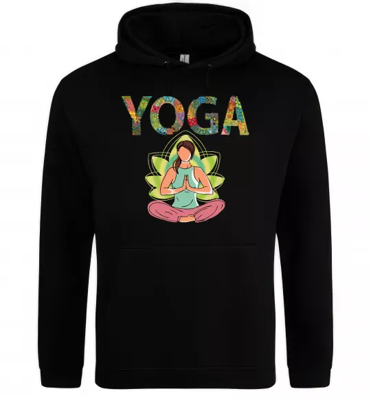 Жіноча толстовка (худі) Yoga art Чорний фото
