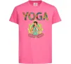 Дитяча футболка Yoga art Яскраво-рожевий фото