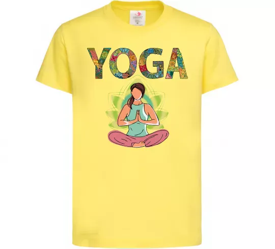 Дитяча футболка Yoga art Лимонний фото