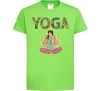 Дитяча футболка Yoga art Лаймовий фото