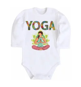 Детский боди Yoga art Белый фото