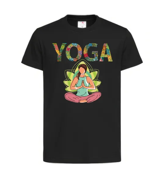 Детская футболка Yoga art Черный фото