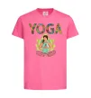 Детская футболка Yoga art Ярко-розовый фото
