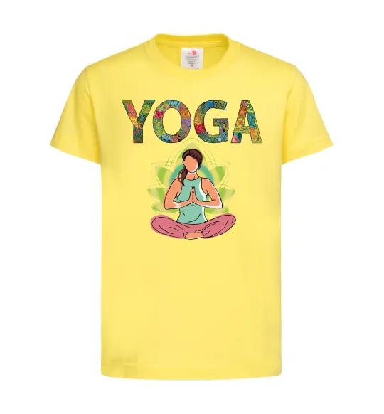 Детская футболка Yoga art Лимонный фото
