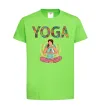 Детская футболка Yoga art Лаймовый фото