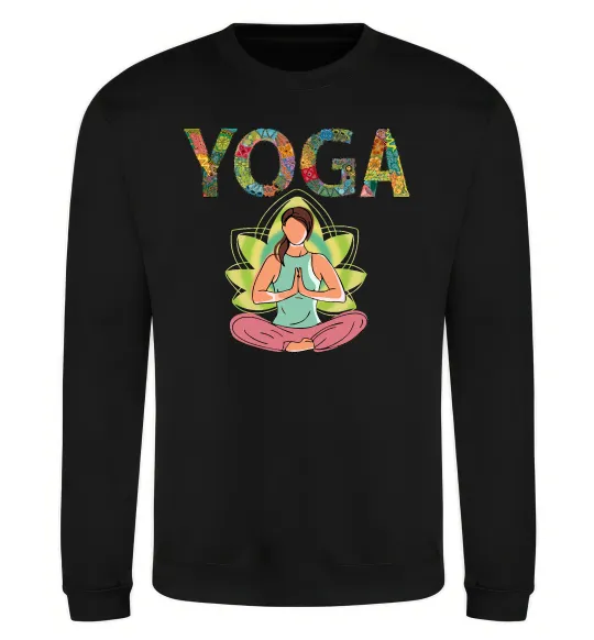 Свитшот Yoga art Черный фото