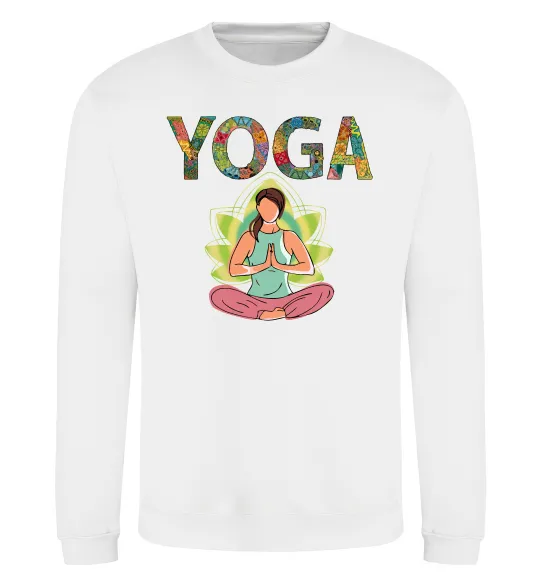 Свитшот Yoga art Белый фото