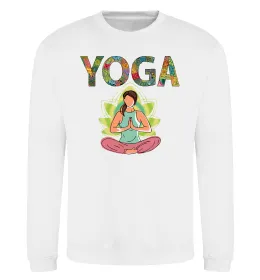 Світшот Yoga art Білий фото