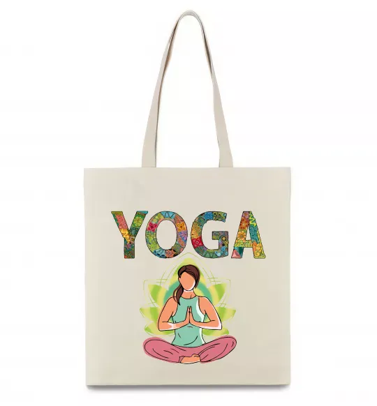 Еко-сумка Yoga art Бежевий фото