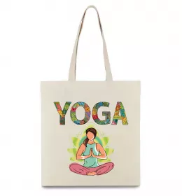 Эко-сумка Yoga art Бежевый фото
