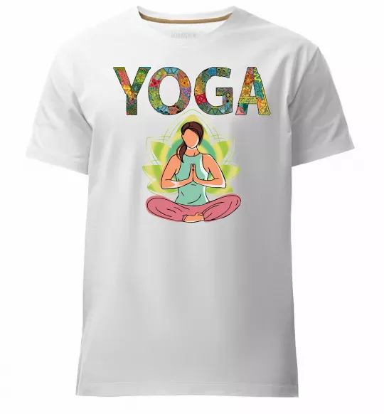 Чоловіча преміум футболка Yoga art Білий фото