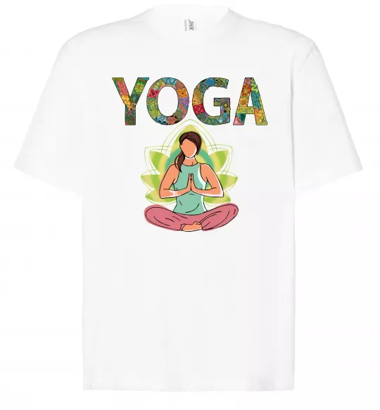 Футболка Оверсайз Yoga art Белый фото