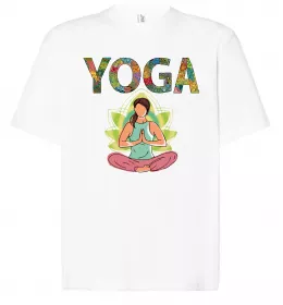 Футболка Оверсайз Yoga art Белый фото