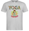 Чоловіча футболка Yoga art Сірий фото
