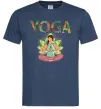 Чоловіча футболка Yoga art Темно-синій фото