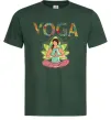 Чоловіча футболка Yoga art Темно-зелений фото