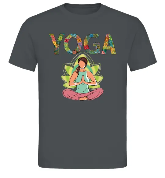 Чоловіча футболка Yoga art Графіт фото