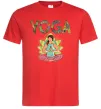 Чоловіча футболка Yoga art Червоний фото