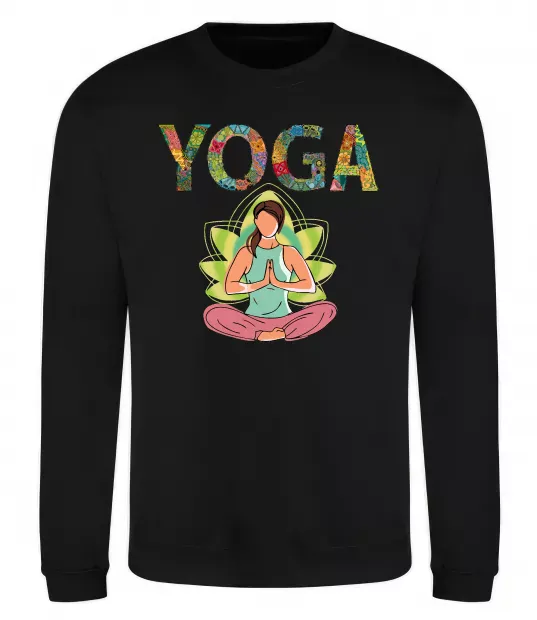 Свитшот Yoga art Черный фото